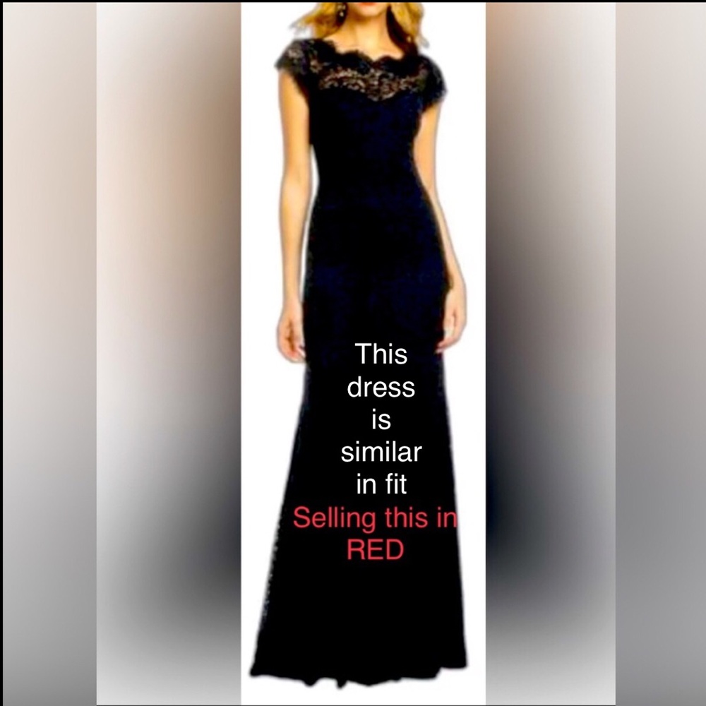 Rephyllis Scarlet red lace formal Prom gown Old Hollywood Size XXL